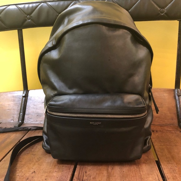 ysl leather backpack